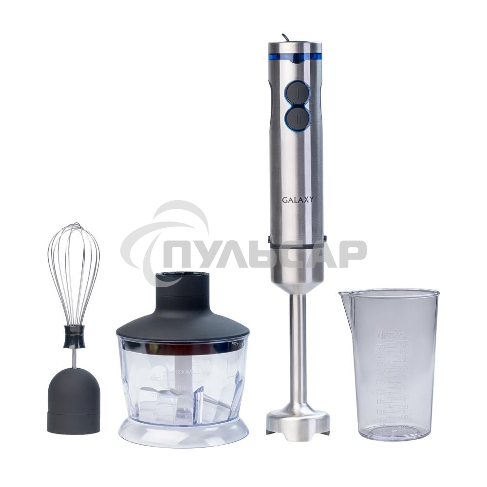 Блендер погружной Galaxy Line GL 2128, серебристый с черным, 800 Вт