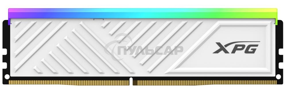 Оперативная память XPG Spectrix D35G RGb, 8Gb, DDR4, 3600MHz, CL18, DIMM, с радиатором, белый, RGb
