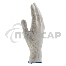 Перчатки из синтетической нити, ПВХ точка, 13 класс, белые, XL Россия