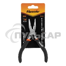 Длинногубцы Mini, 130 мм, никелированные, прямые, авторазжим Sparta