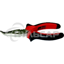 Длинногубцы Matrix NICKEL, 160 мм, изогнутые никелированные, двухкомпонентные рукоятки