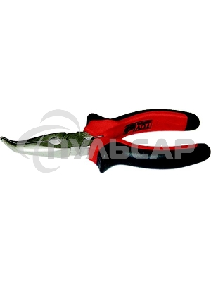 Длинногубцы Matrix NICKEL, 160 мм, изогнутые никелированные, двухкомпонентные рукоятки