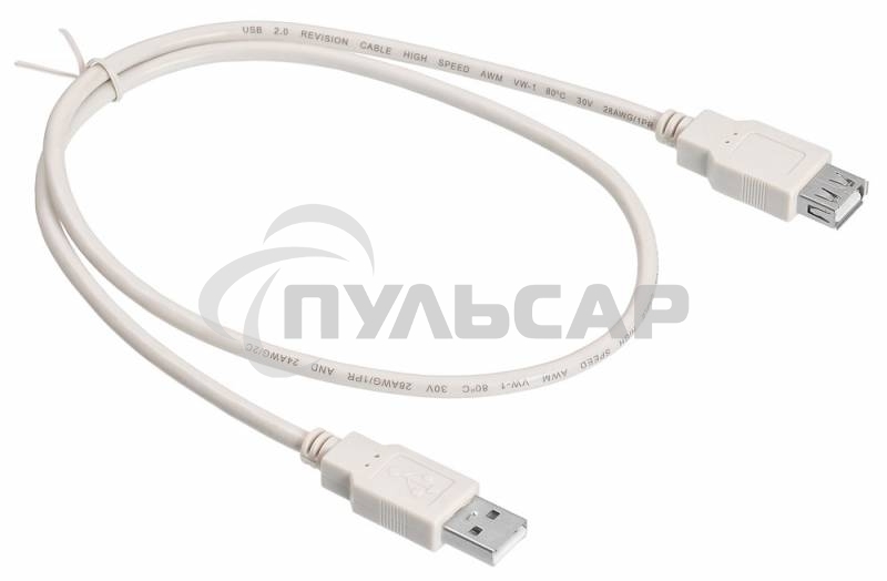 Кабель-удлинитель USB2.0 Buro USB2.0-AM-AF-0,75M USB A (m)/USB A (f) 0.75м