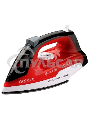 Утюг Centek CT-2347 RED 1800Вт, антипригар. подошва, паровой удар, самоочистка, 200мл