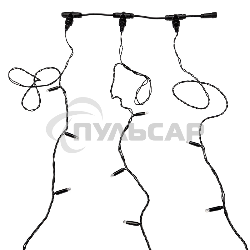 Гирлянда Neon-night LED ClipLight 24V, 3 нити по 10 метров, цвет диодов мульти