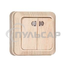 Выключатель 2-кл. ОП Олимп 10А с индик. сосна UNIVersal 5560841