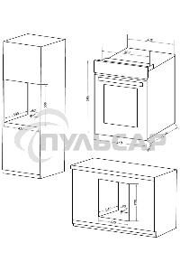 Шкаф духовой электрический Maunfeld EOEC516S, встраиваемый