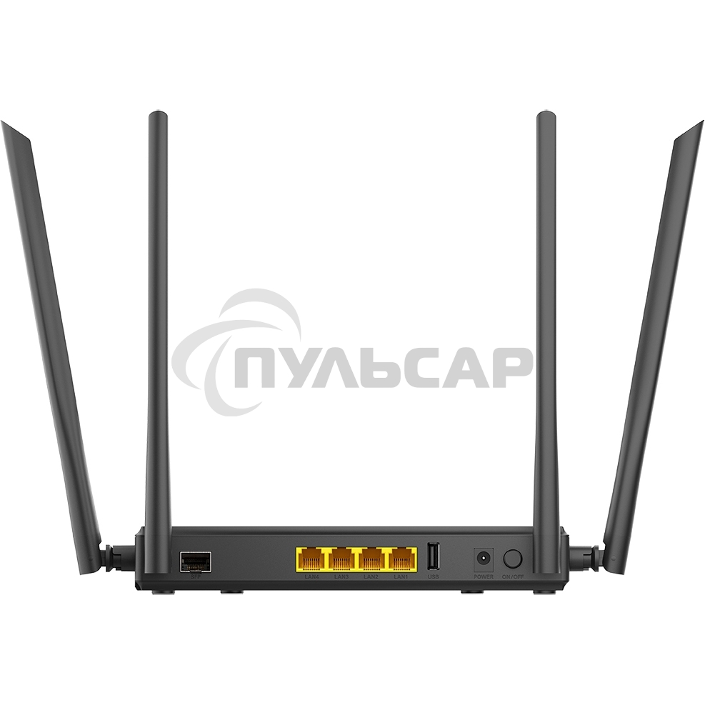 Роутер беспроводной D-Link DIR-825 (DIR-825/GFRU/R3A) AC1200 10/100/1000BASE-TX/4G черный