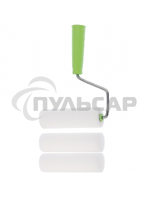 Набор: валик ПОРОЛОН с ручкой + 2 шубки, 140 мм, D - 42 мм, D ручки - 6 мм Сибртех