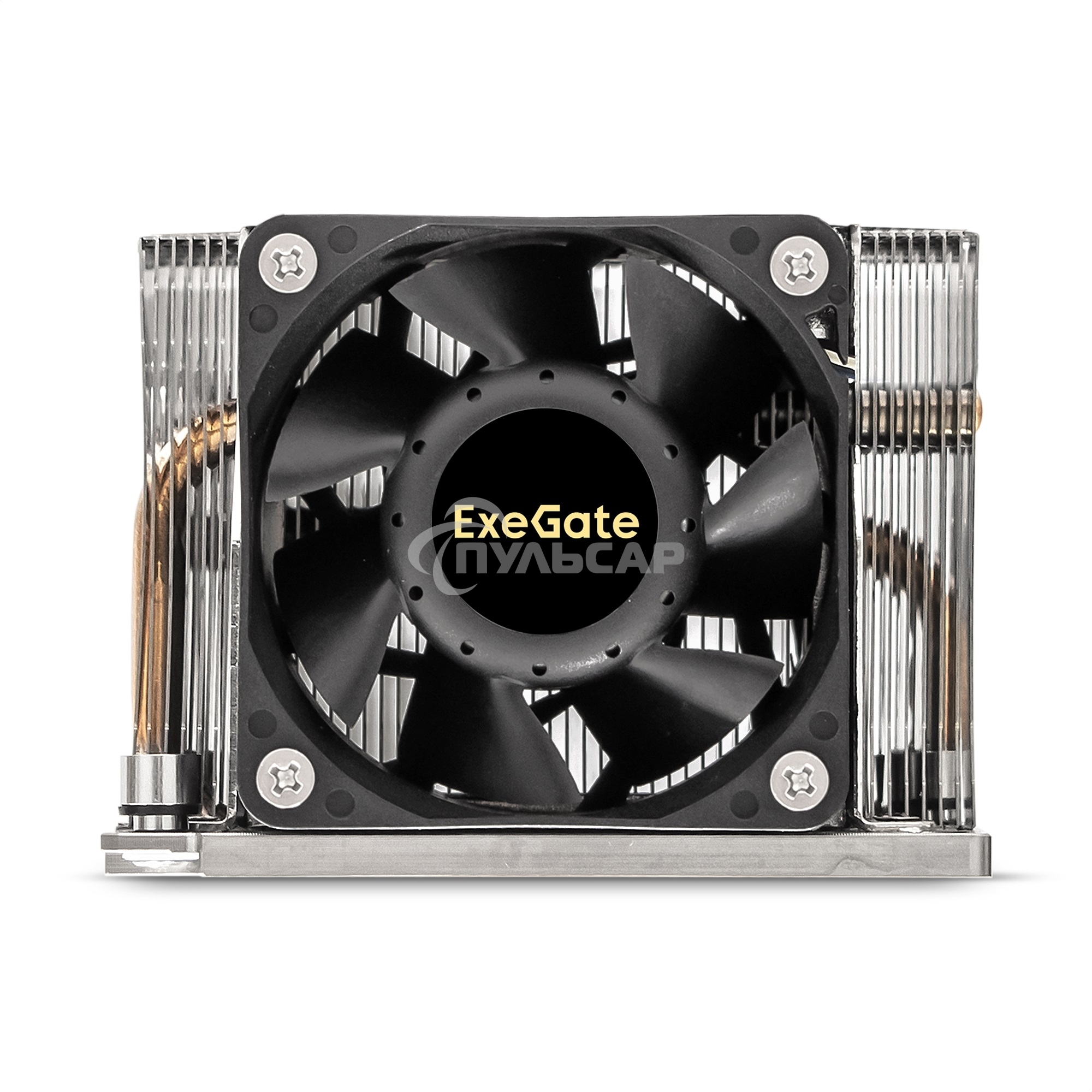 Кулер для процессора ExeGate ESNK-P0068AP4.PWM.2U.3647.Cu серебристый/черный, 60 мм, алюминий/медь, 6800 об/мин, 52 дБ, 4 pin, 205 Вт, 64.5 мм