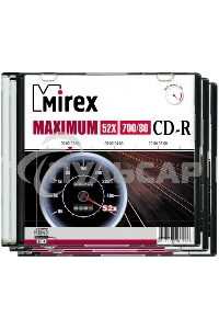 Диск CD-R Mirex 700 Mb, 52х, Maximum, Slim Case (5), (5/200) упаковка из 5 шт