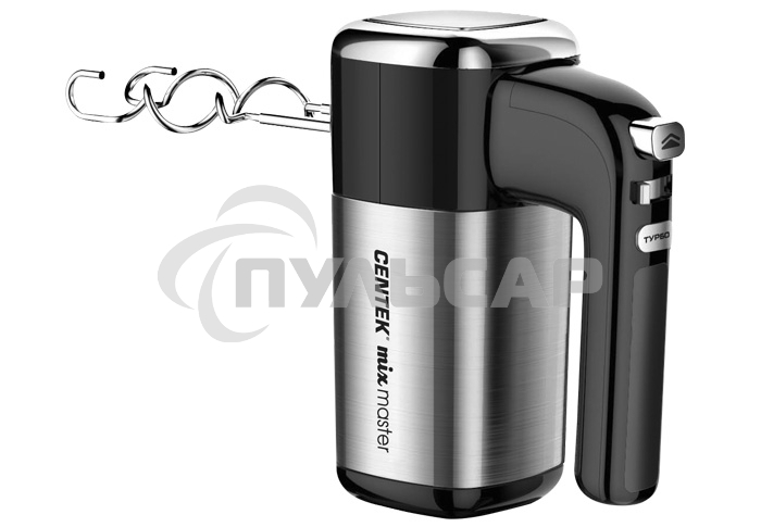 Миксер Centek CT-1120 черный/сталь 1200Вт, 5 скоростей+турбо, взбивание/замешивание