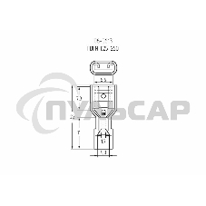 Клемма плоская полностью изолированная Rexant, гнездо 6.6 мм, в нейлоне, 0.5-1.5 мм² (РПи-м(н) 1.5-(6.3)), красный