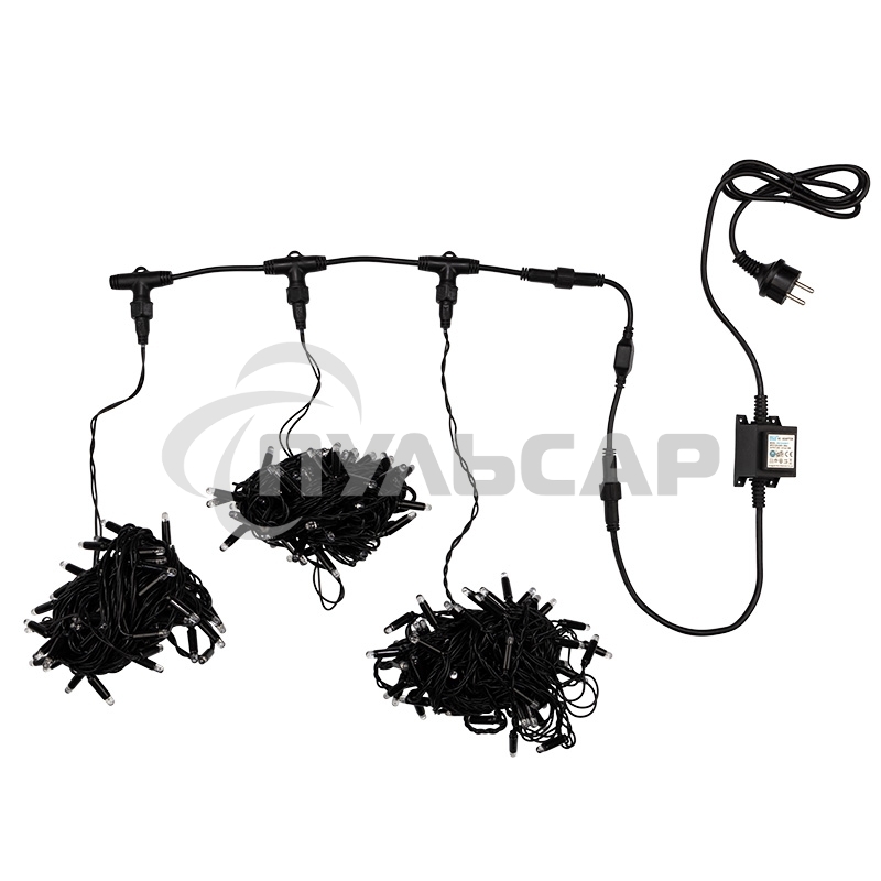 Гирлянда Neon-night LED ClipLight 24V, 3 нити по 10 метров, цвет диодов мульти