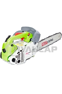 Бензопила RedVerg RD-GC25-12 1,4лс/1,0кВт; 25 куб.см; шина-30см; шаг-3/8; толщина паза-1,3мм; кол-во .вед зв.- 45; одноручная; вес-4,8 кг