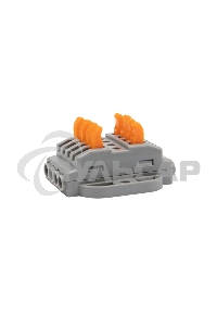 Клемма соединительная многоразовая проходная 4 полюса с монтажной площадкой (0,08-4 мм²), серая (25 шт./уп.) Rexant