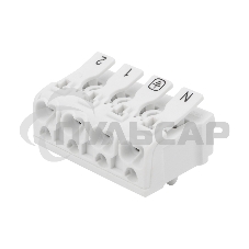 Клемма пружинная соединительная КСП 4-полюсная с монтажными ножками (50 шт./уп.) Rexant