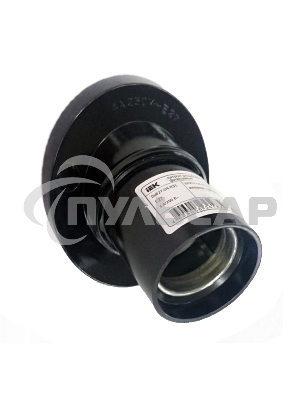 Патрон угловой настенный карболитовый IEK EPK13-04-02-K01 Пкб27-04-К31 Е27, черный, индивидуальный пакет