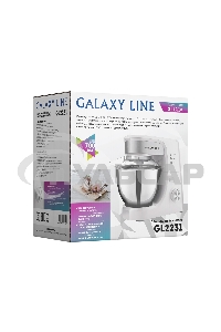Миксер Galaxy Line GL 2231, белый, планетарный, 700 Вт, 12 скоростей