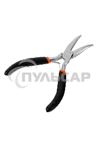 Длинногубцы Mini, 130 мм, никелированные, изогнутые, авторазжим Sparta