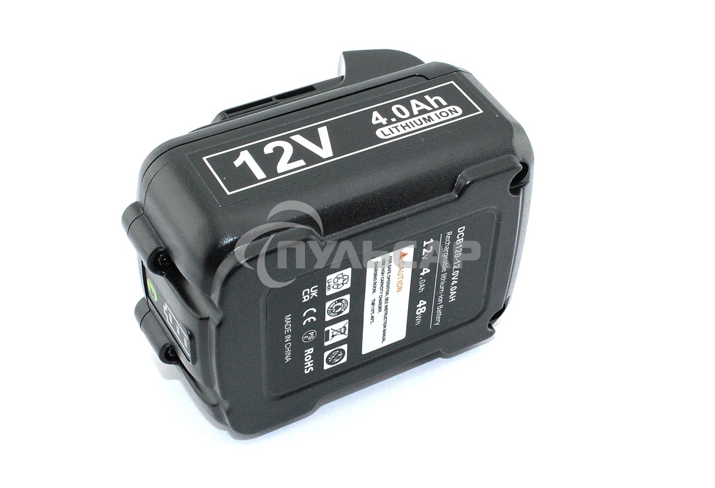 Аккумулятор для DEWALT (p/n: DC9071, DE9037, DE9071, DE9074, DE9075) 4.0Ah 12V (Li-ion)