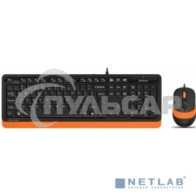 Комплект клавиатура + мышь A4Tech Fstyler F1010 клав:черный/оранжевый мышь:черный/оранжевый USB Multimedia