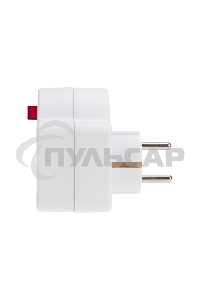 Тройник Rexant электрический 16А с/з + 2х2,5А с выключателем и защитными шторками, белый