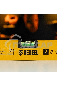 Уровень алюминиевый, магнит., фрезерованный, 3 глазка (1 зеркал.), 0,5 мм/м, 1000 мм  Denzel