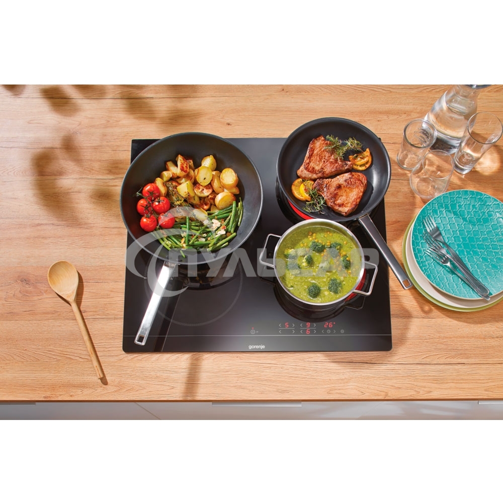 Электрическая варочная панель Gorenje ECT641BSCE Hi-Light, независимая, черный