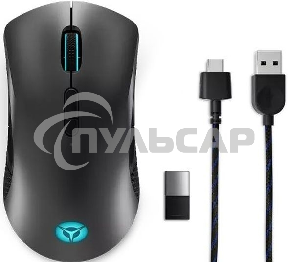 Мышь беспроводная/проводная Lenovo Legion M600 черный, 16000 dpi, радиоканал, Bluetooth, USB, кнопки - 9