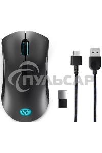 Мышь беспроводная/проводная Lenovo Legion M600 черный, 16000 dpi, радиоканал, Bluetooth, USB, кнопки - 9