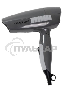 Фен для волос Galaxy Line GL 4337, серый, 1200 Вт, 2 скорости потока воздуха, складная ручка, подвесная петля, длина шнура питания 170 см