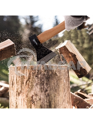 Топор SPARTA 21610 800 г в сборе кованый деревянное топорище