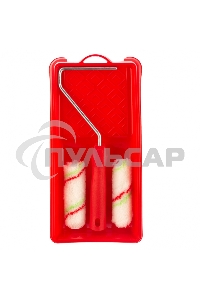 Малярный набор для работ с эмалями: кювета 150 мм х 290 мм и мини-валик 110 мм Сибртех