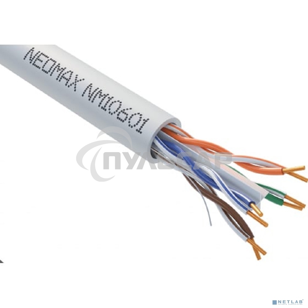 Кабель NEOMAX NM10601 Кабель UTP cat.6 4 пары (305 м) 0.57мм Taiwan