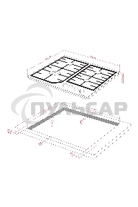 Газовая варочная панель Kuppersberg TS 68 B