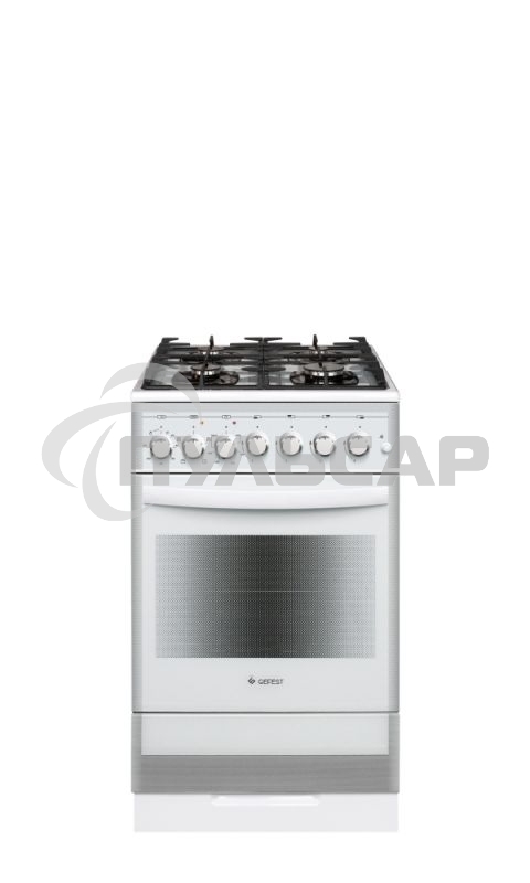 Плита комбинированная Gefest ПГЭ 5502-02 0042 белый, конфорок 4 газовых, духовка 55 л, 50 см x 85 см x 58.5 см