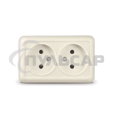 Розетка 2-м ОП Олимп 16А IP20 беж. Universal Б-О0102