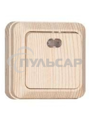 Выключатель проходной 1-кл. ОП Олимп 10А с индик. сосна UNIVersal 5560810