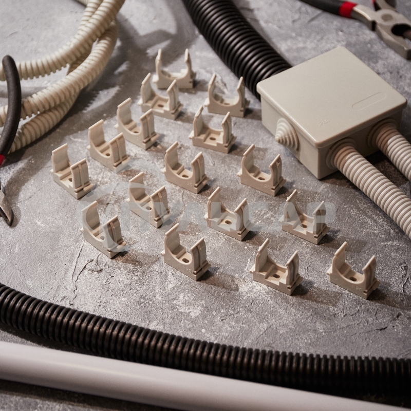 Крепеж-клипса для монтажного пистолета Ø 25 мм, серая (50 шт/уп) Rexant