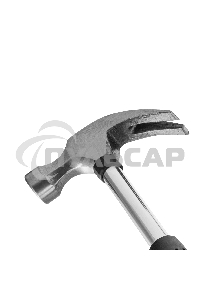 Молоток-гвоздодер, 450 г, SPARTA, круглый боек, металлическая трубчатая обрезиненная рукоятка, 104405