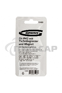 Бита PH2x25 мм с ограничителем и магнитом, для ГКЛ, S2 Gross
