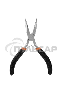 Длинногубцы Mini, 130 мм, никелированные, изогнутые, авторазжим Sparta