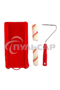 Малярный набор для работ с эмалями: кювета 150 мм х 290 мм и мини-валик 110 мм Сибртех