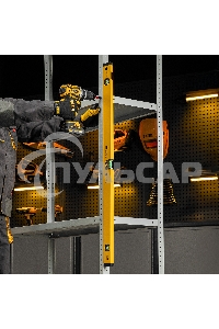 Уровень алюминиевый, магнит., фрезерованный, 3 глазка (1 зеркал.), 0,5 мм/м, 1000 мм  Denzel