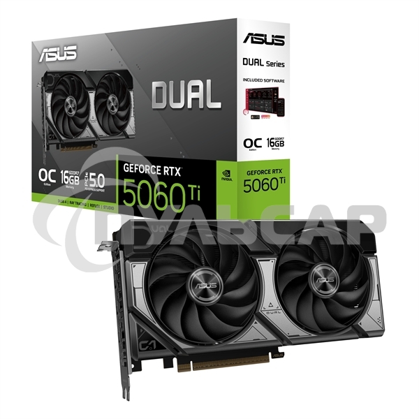 Видеокарта ASUS RTX 5060Ti DUAL OC 16Gb GDDR7 128bit 3xDP HDMI 2FAN RTL DUAL-RTX 5060TI-O16G