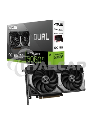 Видеокарта ASUS RTX 5060Ti DUAL OC 16Gb GDDR7 128bit 3xDP HDMI 2FAN RTL DUAL-RTX 5060TI-O16G