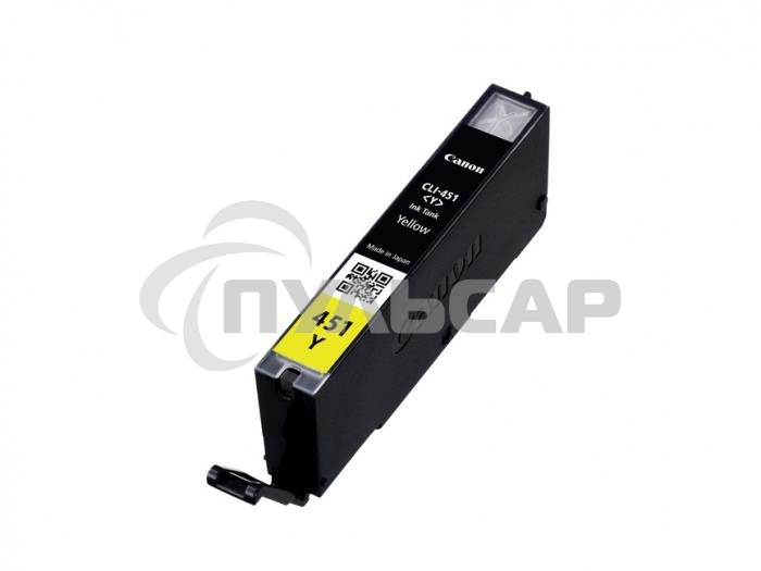 Картридж струйный CLI-451Y (6526B001) для Canon PIXMA iP7240/MG6340/MG5440, Желтый(Yellow), 344стр.