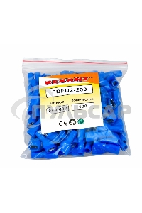 Клемма плоская полностью изолированная гнездо 6.6 мм 1.5-2.5 мм² (РППи-м 2.5-(6.3)) Rexant