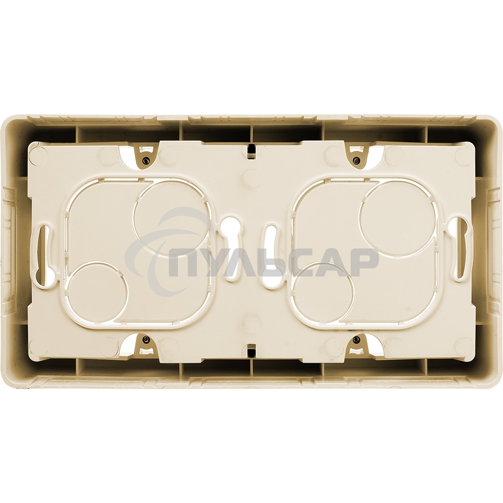 Коробка накладного монтажа 2 поста слоновая кость Inspiria